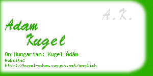 adam kugel business card
